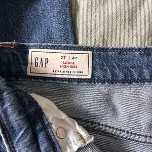 GAP Loose High Rise Dark Wash Jeans